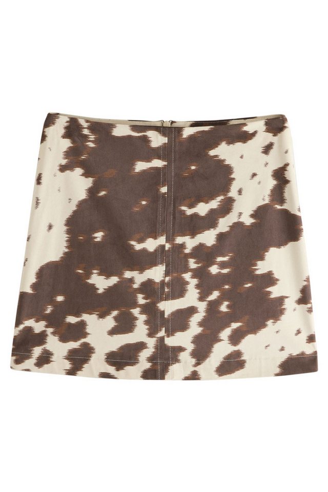 Next Minirock Minirock mit Kuh-Print aus Kunstveloursleder (1-tlg) von Next