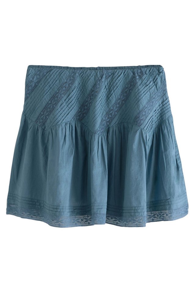 Next Minirock Minirock mit Spitzendetail aus 100 % Baumwolle (1-tlg) von Next