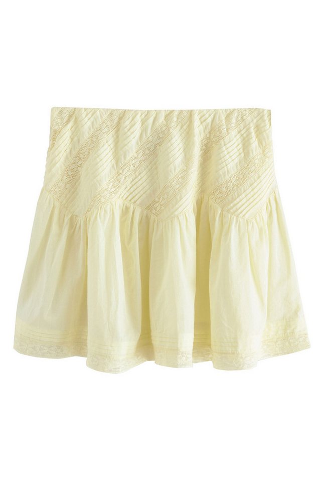 Next Minirock Minirock mit Spitzendetail aus 100 % Baumwolle (1-tlg) von Next