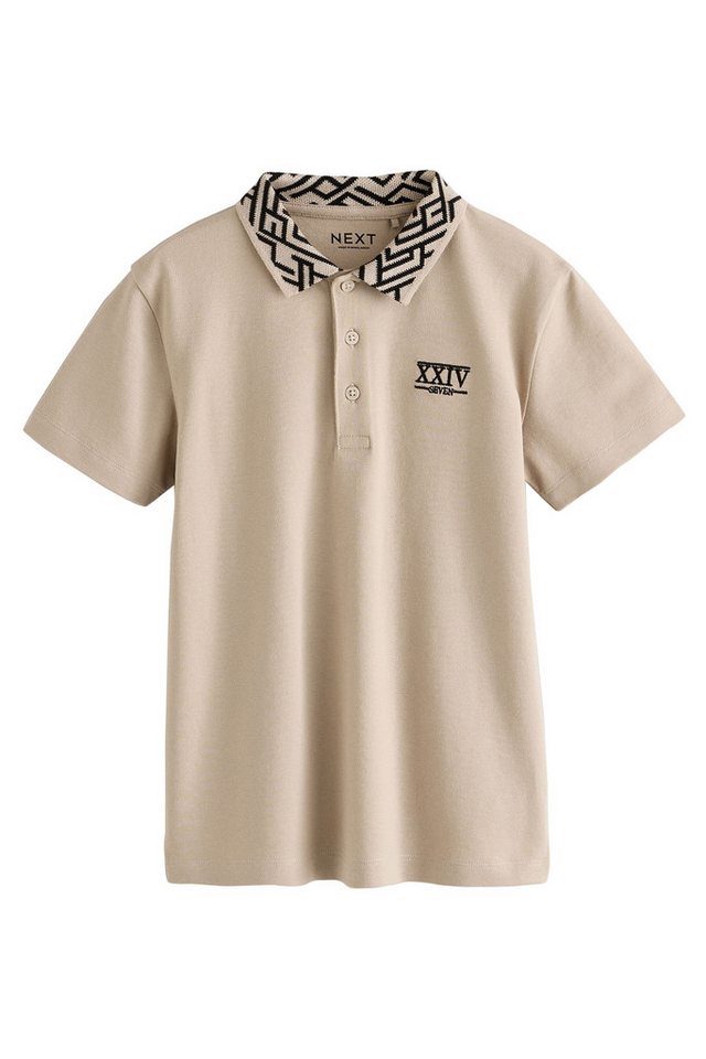 Next Poloshirt Geo Poloshirt mit kurzem Arm und Kragen (1-tlg) von Next