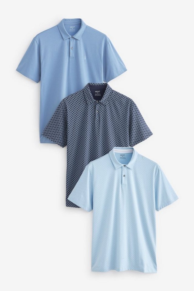 Next Poloshirt Poloshirts aus Jersey im 3er-Pack (3-tlg) von Next