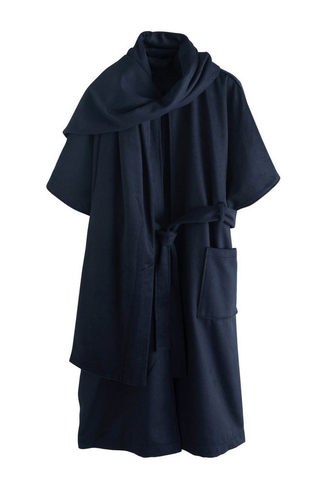 Next Poncho Langes Stola-Cape mit Taillengürtel und Wollanteil (1-St) von Next