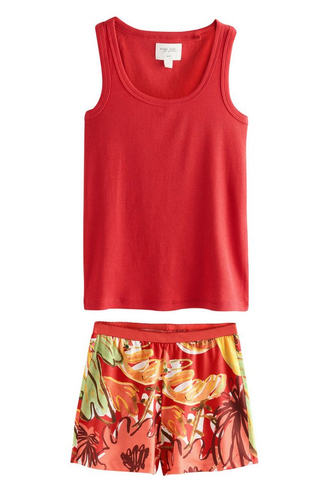 Next Pyjama Geripptes Pyjama-Set mit Top und Shorts (2 tlg) von Next
