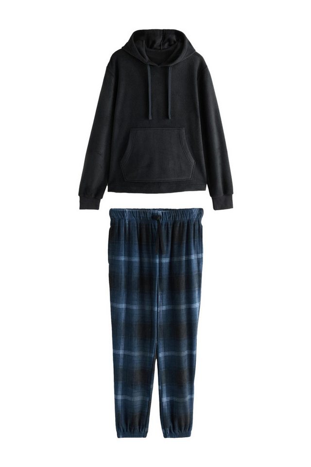 Next Pyjama Karierter Langarm-Schlafanzug aus Thermofleece (2 tlg) von Next