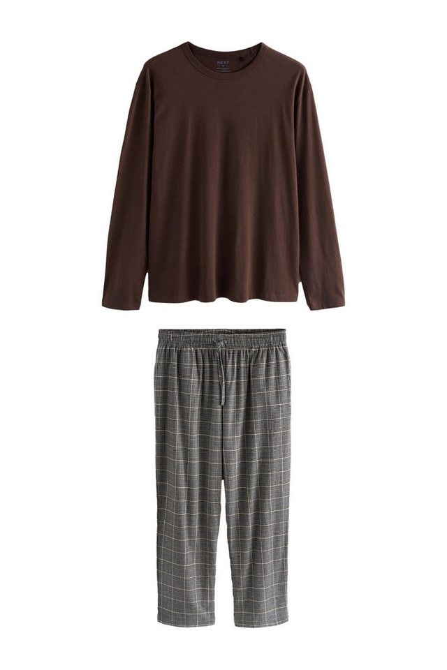 Next Pyjama Karierter Langarmschlafanzug aus Webmaterial (2 tlg) von Next