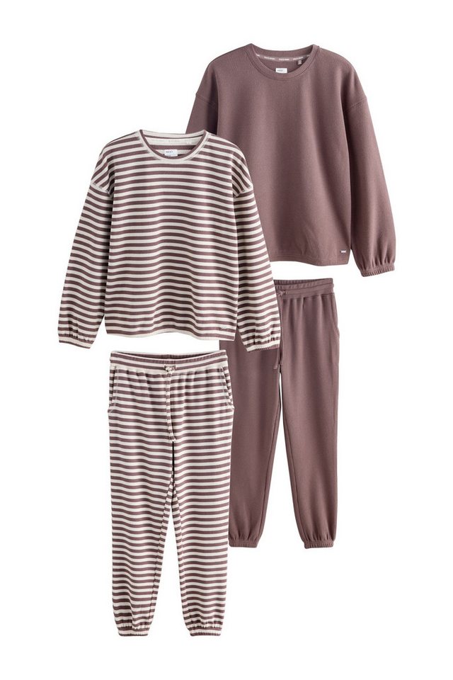 Next Pyjama Langarm-Schlafanzüge mit Waffelstruktur, 2er-Pack (4 tlg) von Next