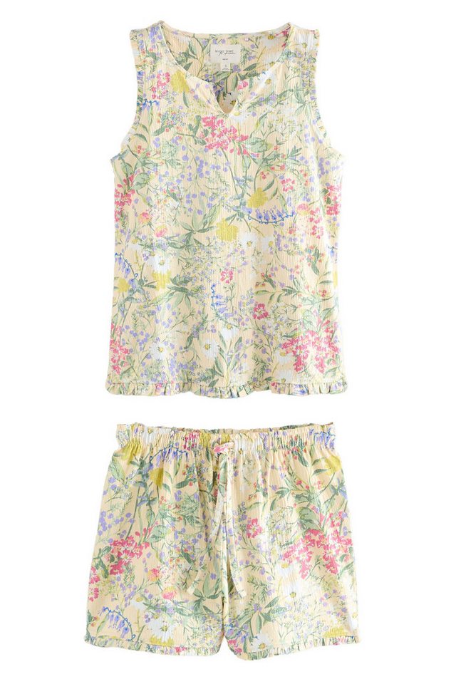 Next Pyjama Schlafanzug mit strukturiertem Trägertop + Shorts (2 tlg) von Next