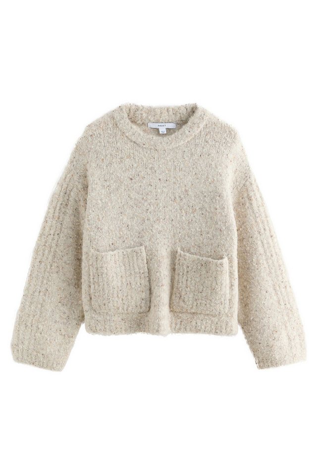 Next Rundhalspullover Bouclé-Rundhalspullover mit Wolle (1-tlg) von Next