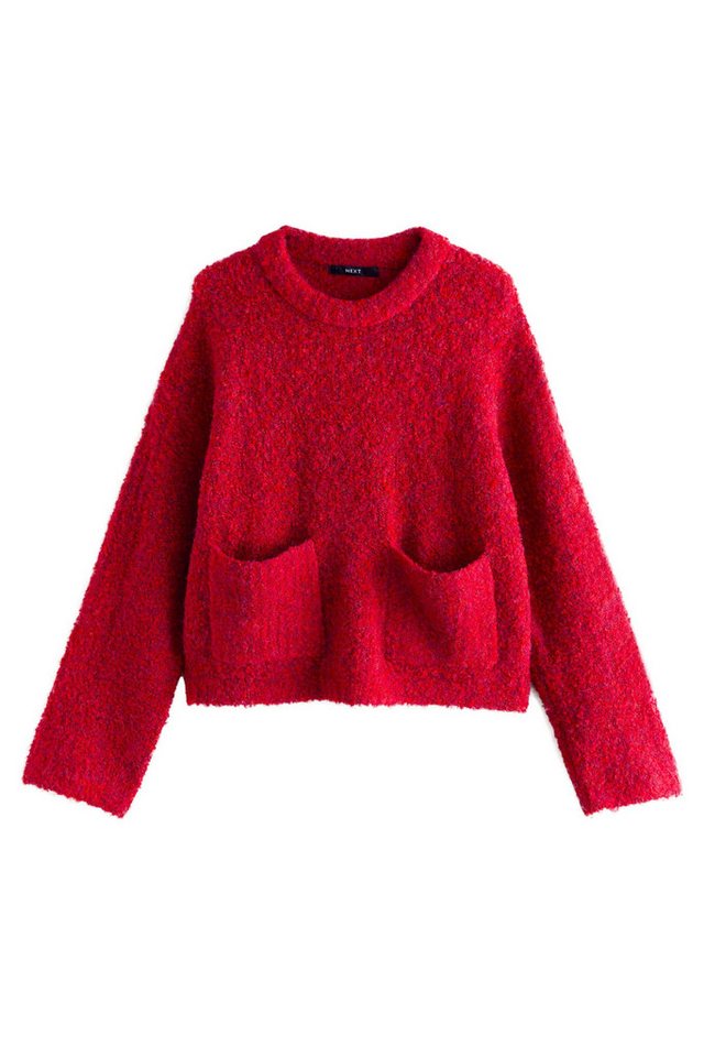 Next Rundhalspullover Bouclé-Rundhalspullover mit Wolle (1-tlg) von Next