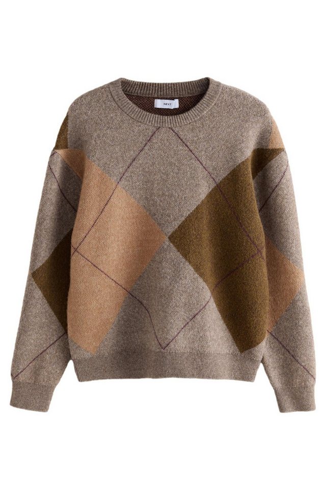 Next Rundhalspullover Regular Fit Rundhalspullover mit Argylemuster (1-tlg) von Next