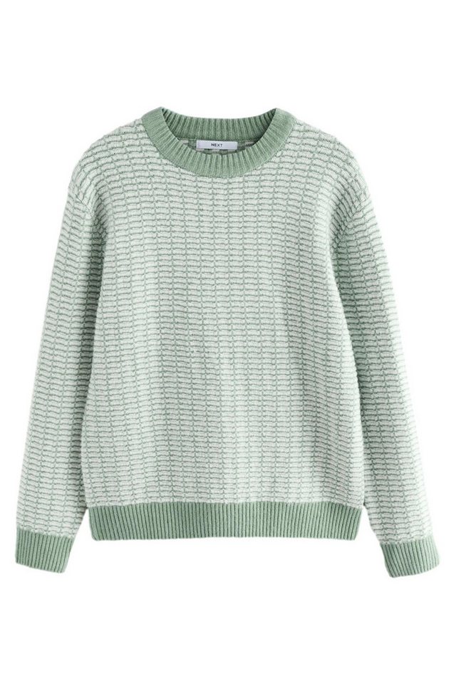 Next Rundhalspullover Regular Fit Pullover mit geometrischem Muster, (1-tlg) von Next