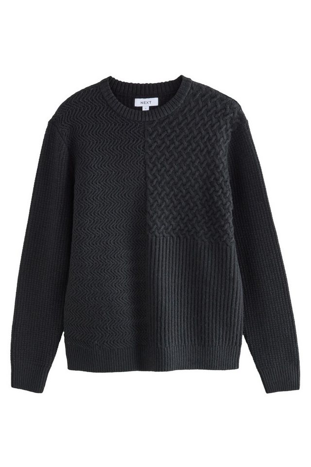 Next Rundhalspullover Regular Fit Rundhalspullover mit Zopfmuster (1-tlg) von Next