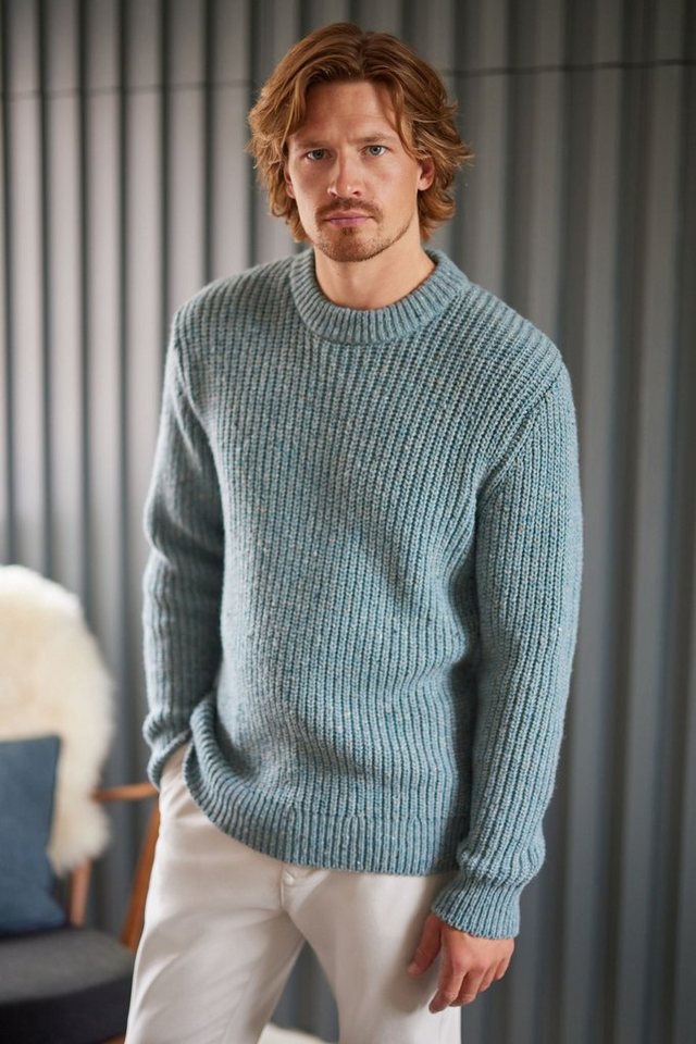 Next Rundhalspullover Schwerer Strickpullover mit Rundhalsausschnitt (1-tlg) von Next