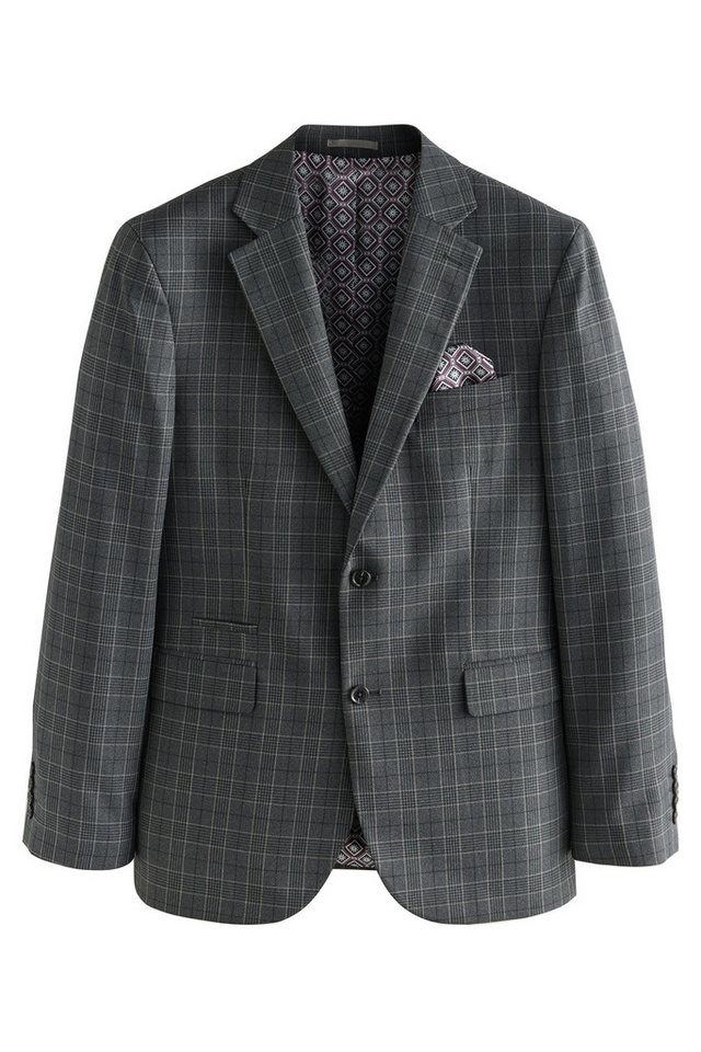 Next Sakko Tailored Fit Paspeliertes Sakko mit Karomuster (1-tlg) von Next