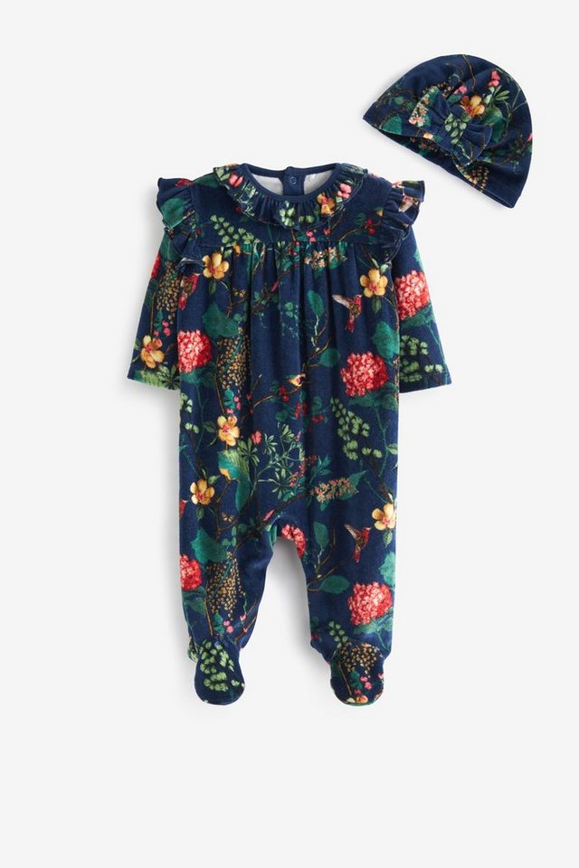 Next Schlafoverall Velours-Schlafanzug für Babys (2-tlg) von Next