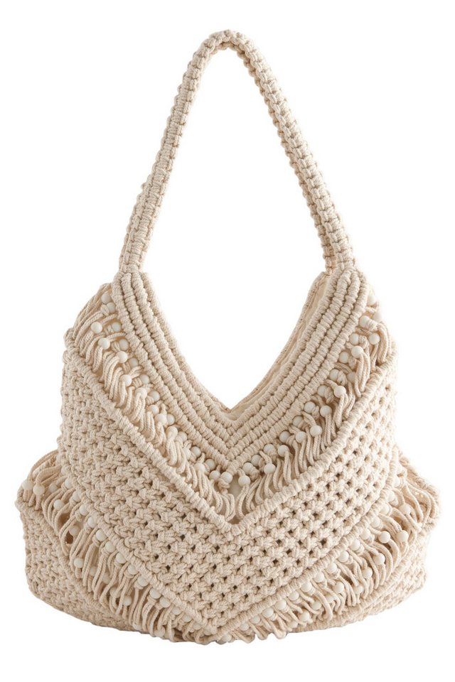 Next Umhängetasche Perlenbestickte Makramee-Schultertasche (1-tlg) von Next