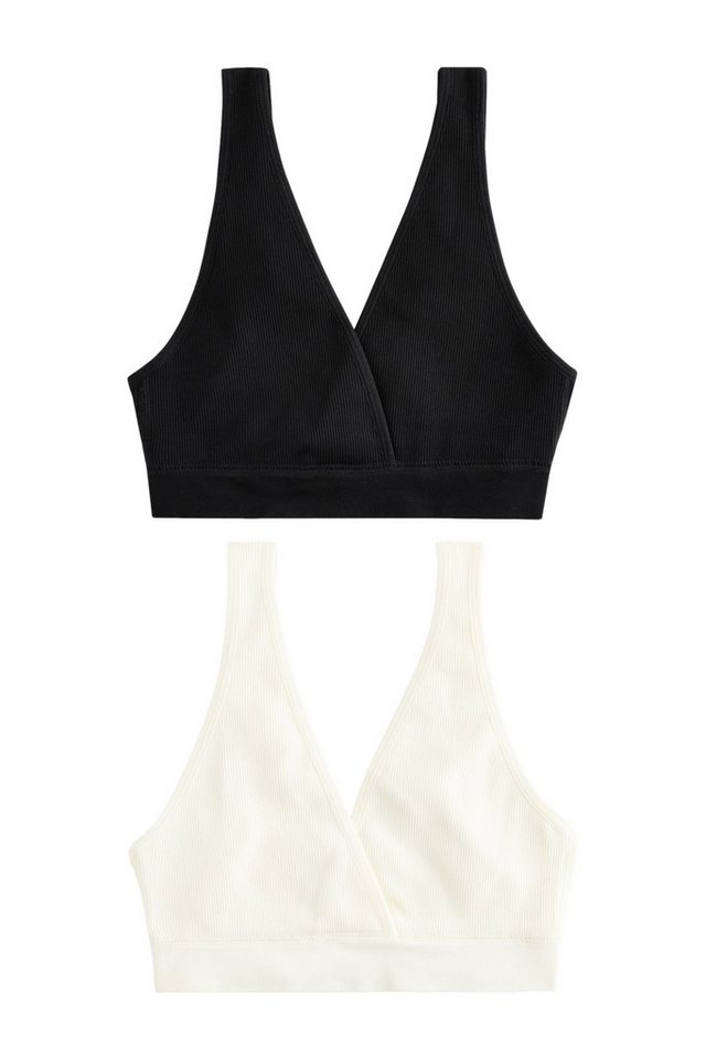 Next Schwangerschafts-BH Bügellose Still-BHs ohne Nähte, 2er-Pack (2-tlg) von Next