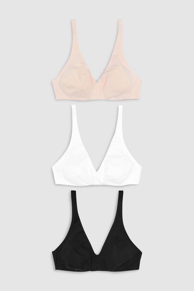 Next Set: Bügelloser BH 3 Ultimate Comfort Wattierte, bügellose BHs (3-tlg) von Next
