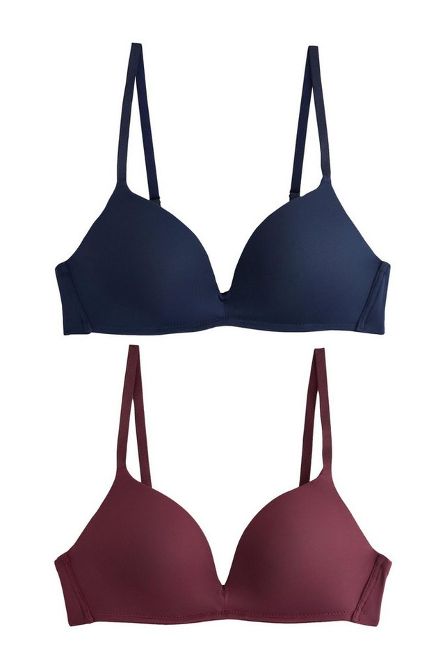 Next Set: Bügelloser BH Glättender Push-up-BH ohne Bügel im 2er-Pack, A-E (2-tlg) von Next