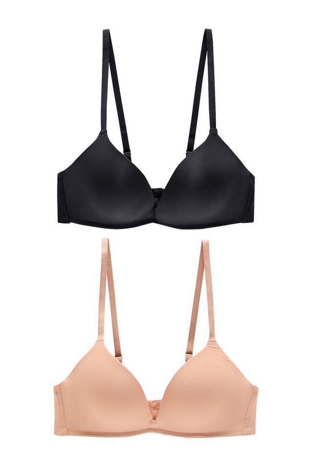 Next Set: Bügelloser BH Glättender Push-up-BH ohne Bügel im 2er-Pack, A-E (2-tlg) von Next