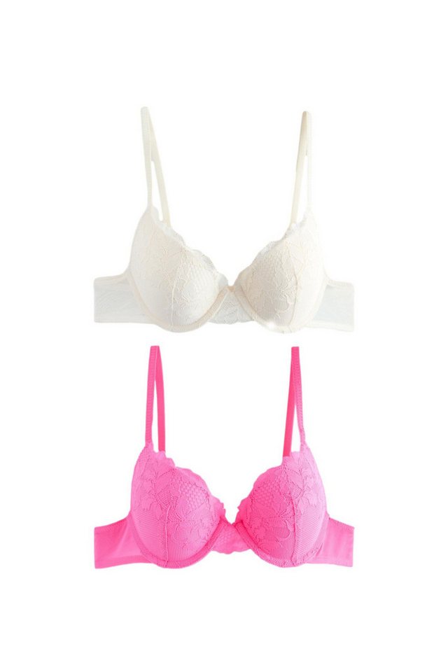Next Set: Dekolleté-BH 2er-Pack Push-up-Spitzen-BHS mit Einlage (2-tlg) von Next