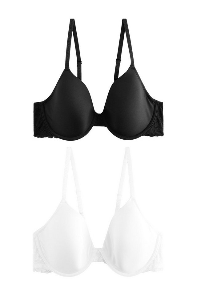 Next Set: Fullcup-BH 2 x Glättende Push-up-T-Shirt-BHs mit Dekolleté (2-tlg) von Next