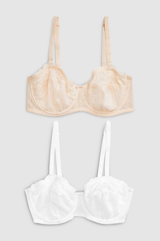 Next Set: Multiway-BH 2er-Pack Unwattierte, trägerlose BHs, DD Plus (3-tlg) von Next