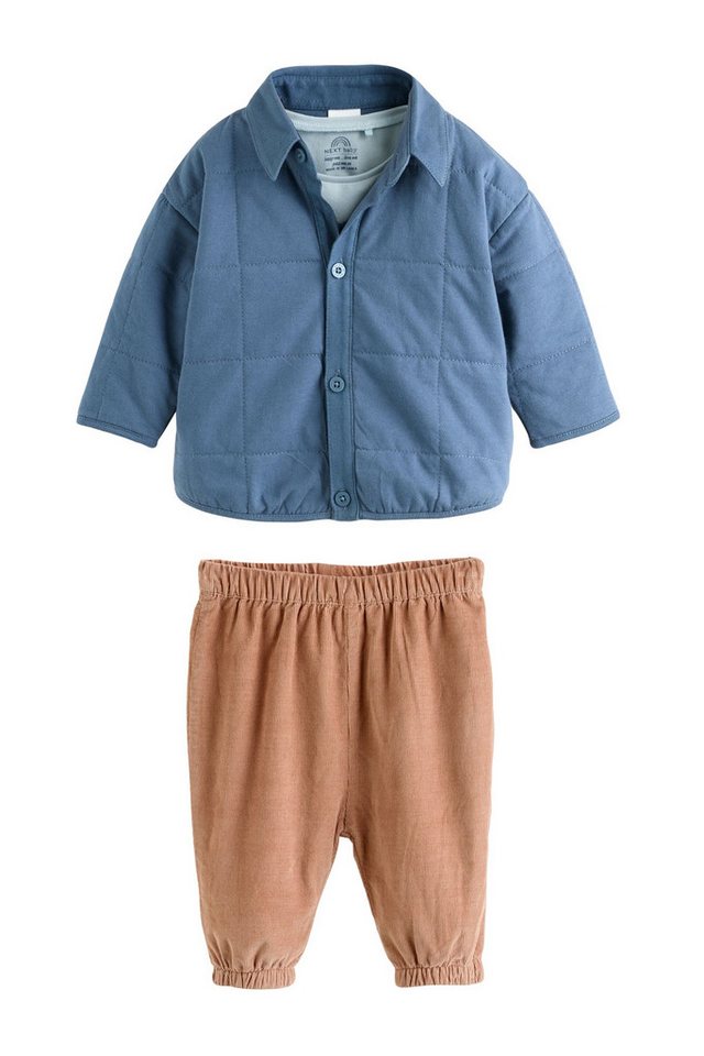 Next Shirt & Hose 3-teiliges Baby-Set mit Hemdjacke und Hose (3-tlg) von Next