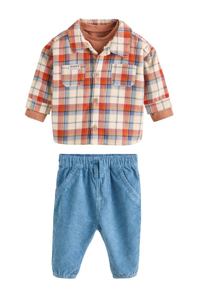 Next Shirt & Hose 3-teiliges Baby-Set mit Hemdjacke und Hose (3-tlg) von Next