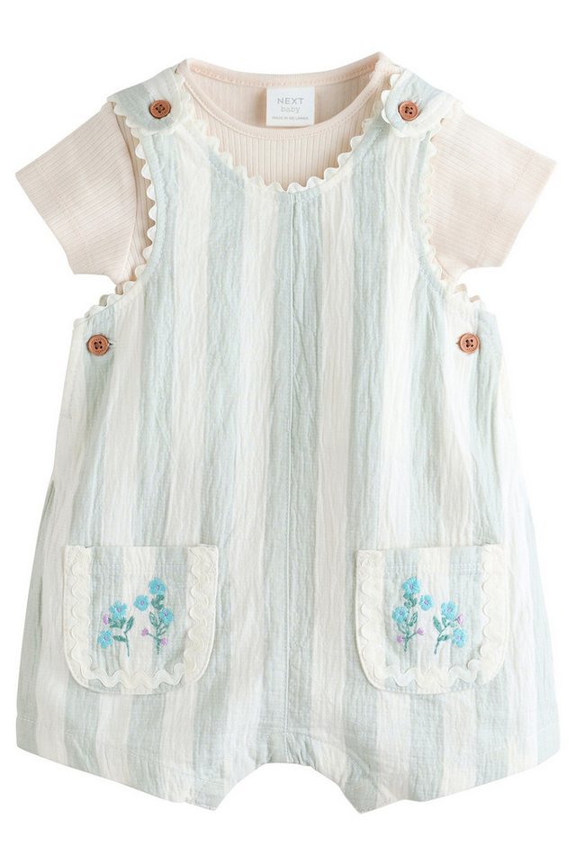 Next Shirt & Hose Baby Latzhosen-Set mit kurzen Ärmeln (2-tlg) von Next