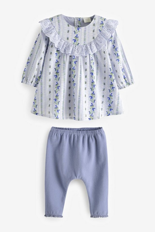 Next Shirt & Leggings 2-teiliges Baby-Set mit Gewebe-Bluse und Leggings (2-tlg) von Next