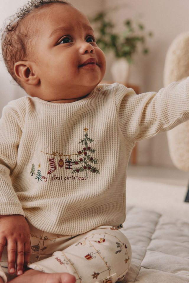 Next Shirt & Leggings Baby Oberteil und Leggings, My First Christmas (2-tlg) von Next
