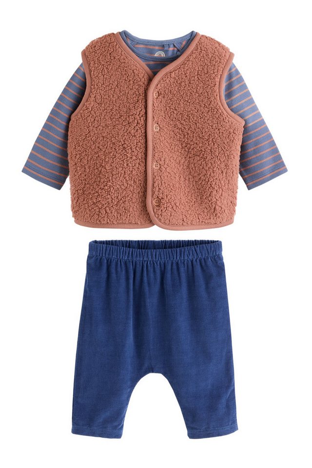 Next Shirt & Leggings Baby-Set mit Westentop und Leggings (3-tlg) von Next