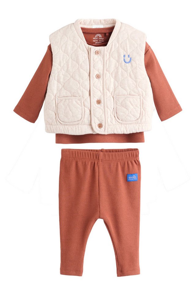 Next Shirt & Leggings Baby-Set mit Westentop und Leggings (3-tlg) von Next