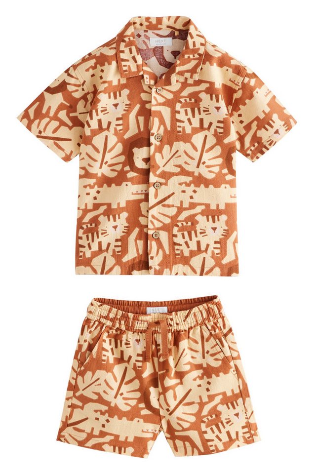 Next Shirt & Shorts Bedrucktes Kurzarm-Hemd und Shorts im Set (2-tlg) von Next