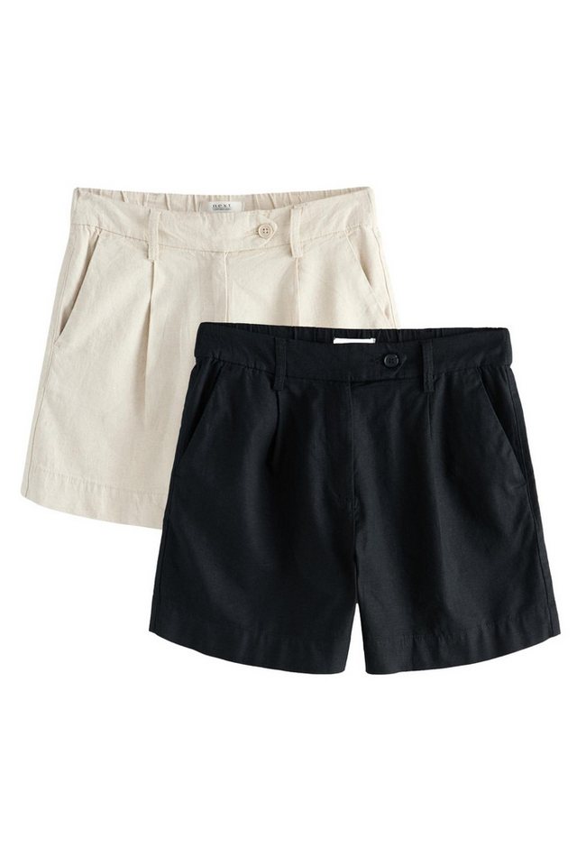Next Shorts Boy-Shorts mit hohem Leinenanteil im 2er-Pack (2-tlg) von Next