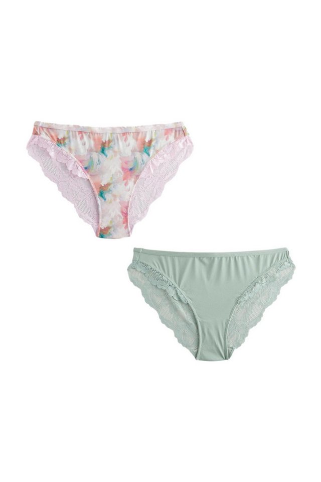Next Slip 2er-Pack Slips aus Mikrofaser mit Spitzenbesatz (2-St) von Next