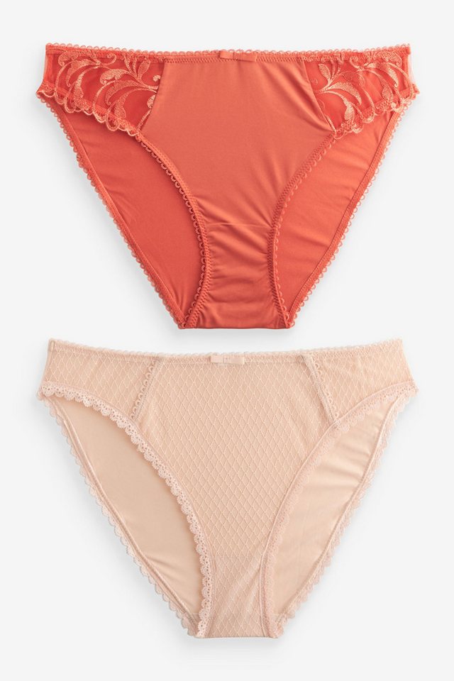 Next Slip 2er-Pack Slips mit Stickerei und hohem Bein (2-St) von Next
