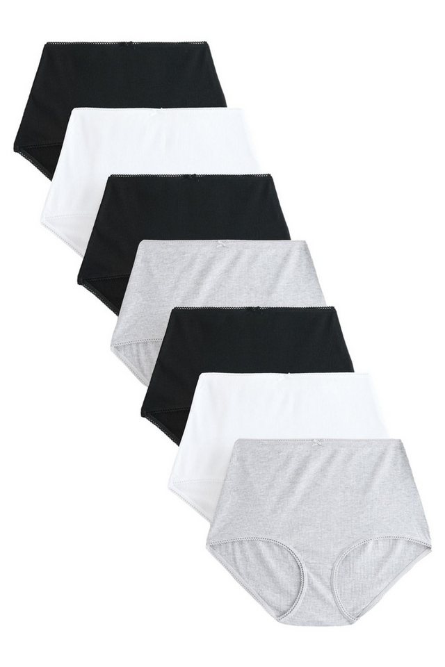 Next Slip Gerippte Baumwollslips, 7er-Pack (7-St) von Next