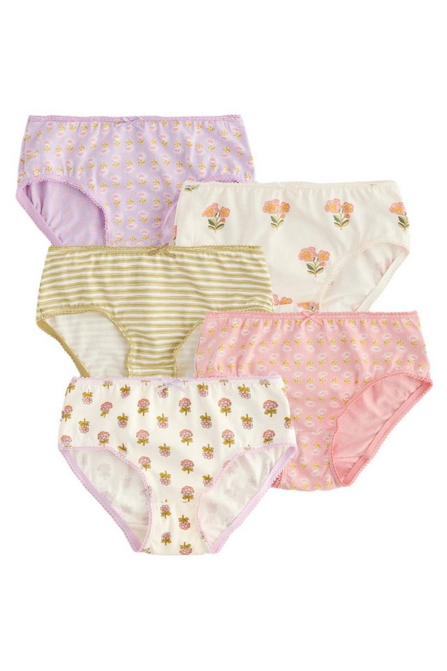 Next Slip Slips mit geblümtem Holzschnittmuster im 5er-Pack (5-St) von Next