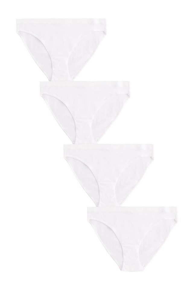 Next Slip Slips mit hohem Beinschnitt und Logo, 4er-Pack (4-St) von Next