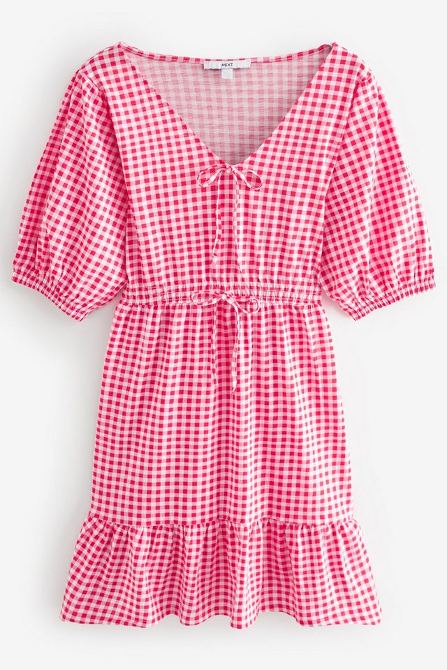 Next Sommerkleid Sommerkleid aus Mischgewebe mit Puffärmeln (1-tlg) von Next