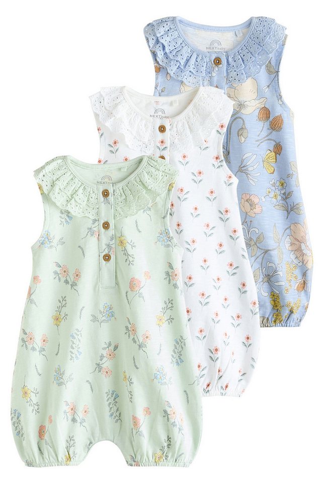 Next Strampler 2er-Pack Baby-Strampler aus Baumwolle mit Print (3-tlg) von Next