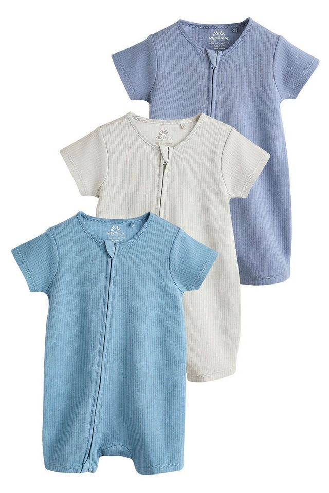 Next Strampler 3er-Pack Baby-Strampler mit 2-Wege-Reißverschluss (3-tlg) von Next