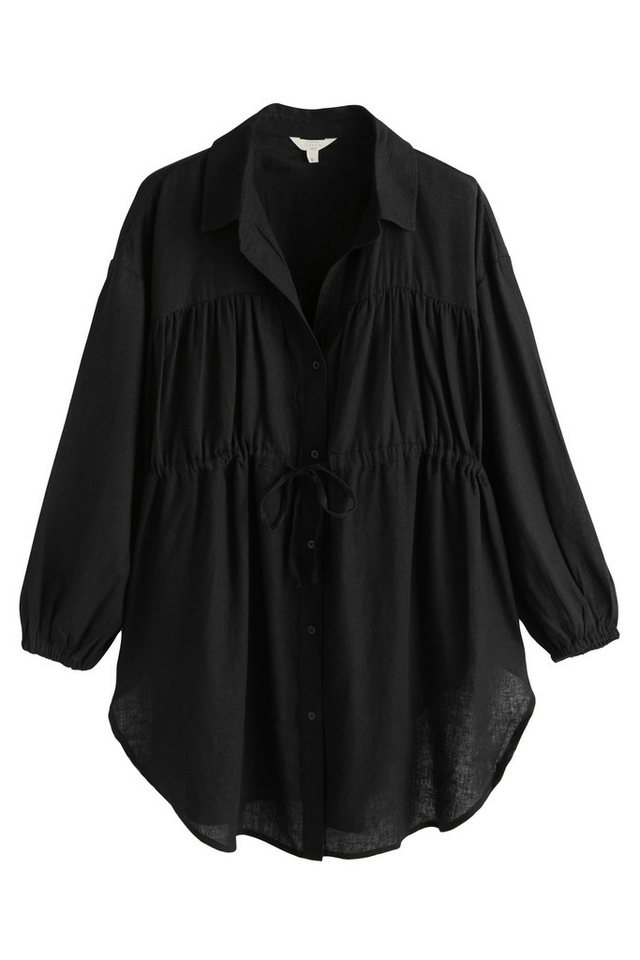 Next Strandkleid Cover-up-Kaftan mit geraffter Taille und Leinen (1-tlg) von Next