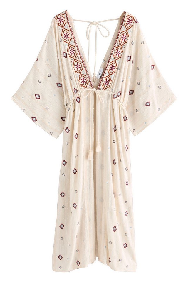 Next Strandkleid Kimono in Maxilänge mit Bindedetail vorne (1-tlg) von Next