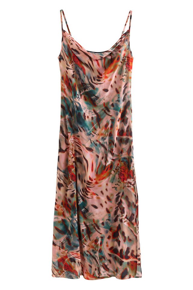 Next Strandkleid Transparentes enges Kleid mit Wasserfallkragen (1-tlg) von Next