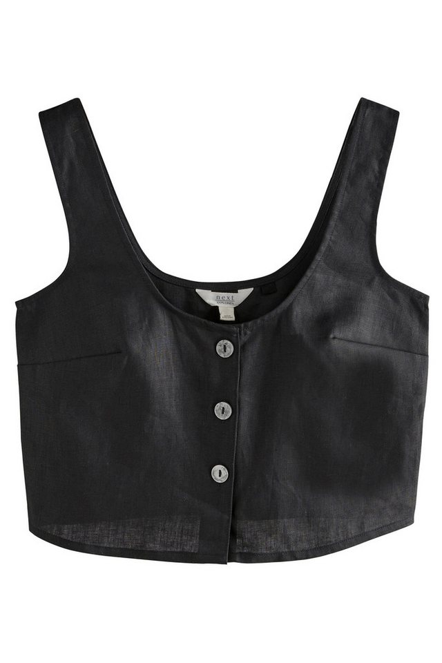 Next Strandtop Geknöpftes Oberteil aus 100 % Leinen (1-tlg) von Next