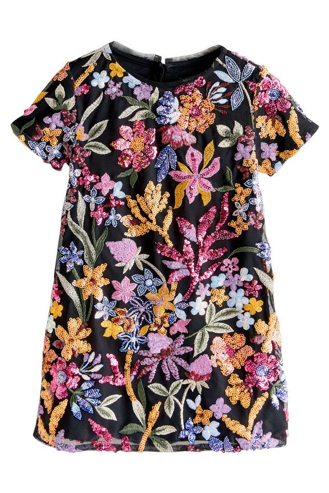 Next Strickkleid Etuikleid mit Blumenmuster und Pailletten (1-tlg) von Next