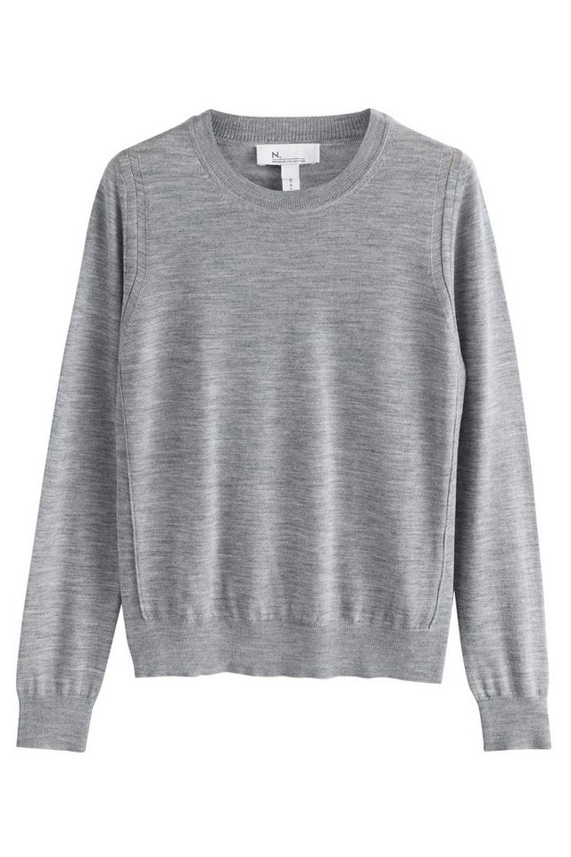 Next Strickpullover N. Premium Langarm-Rundhalspullover, Merinowolle (1-tlg) von Next
